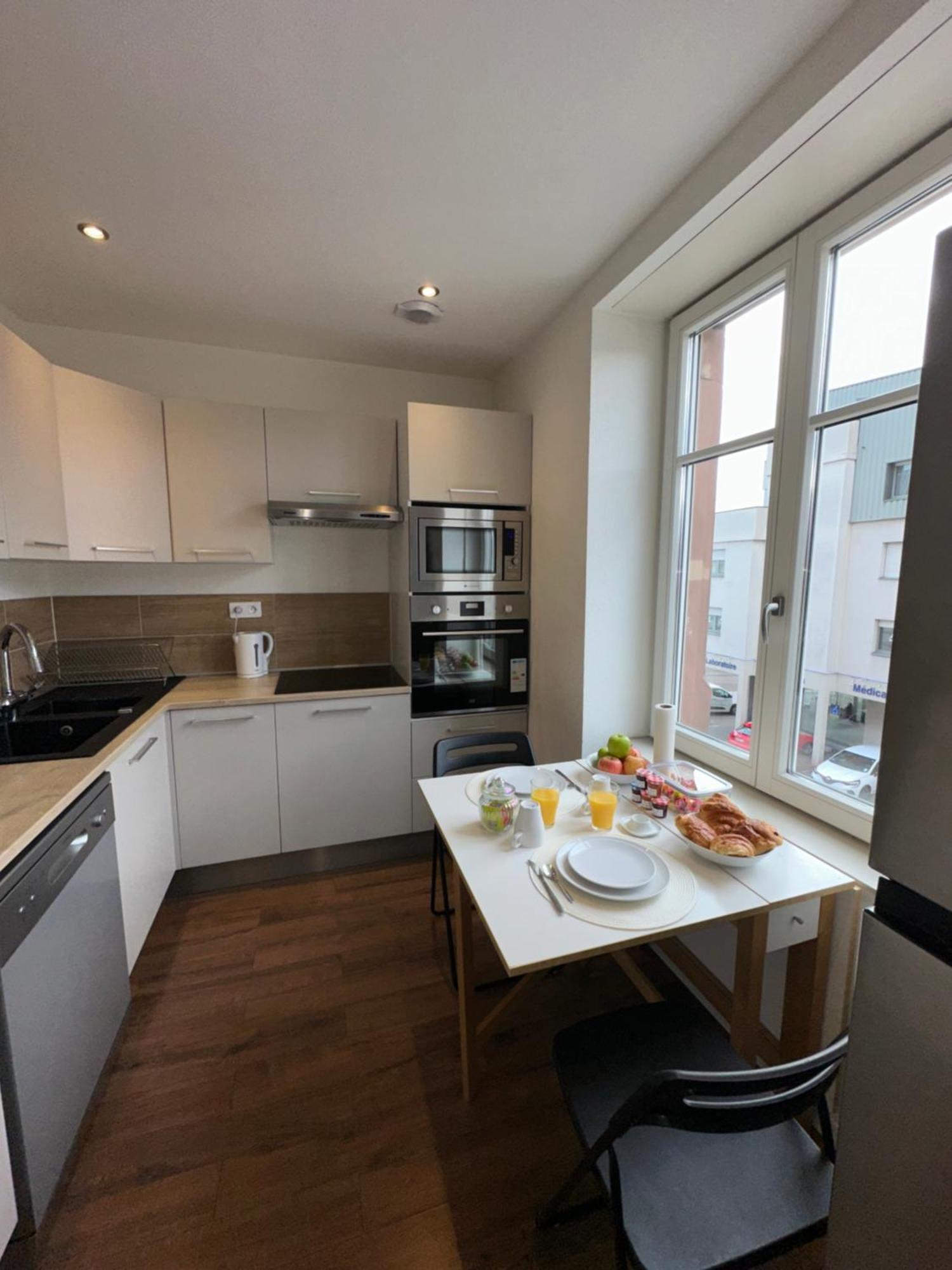 # Le 3 # Joli Appartement T3 Mulhouse Centre, Neuf, Calme Et Tout Equipe Dış mekan fotoğraf